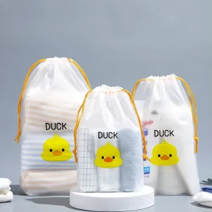 Custom Waterproof Drawstring String Bag for Travel Storage Drawstring Plastic Bags