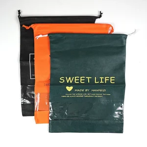 Custom Waterproof Dust Proof Shoes Bag Non Woven Drawstring Bag Cover Bag For Shoe