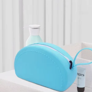 Custom Waterproof Makeup Bag Brush Toiletry Bag Large Capacity Travel Zipper Cosmetic Silicone Bag