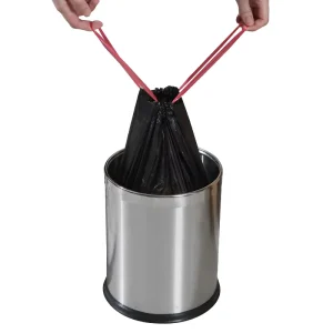Custom With Own Logo Household Rubbish Bags Bin Plastic Drawstring Garbage Trash Bag
