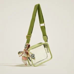 Custom Women Waterproof Clear PVC Transparent Messenger Crossbody Sling Bag