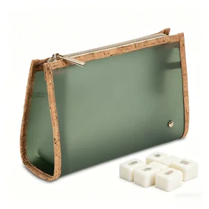 Custom Zip top Cosmetic Mahjong Tiles Pouch Translucent PVC American style Mahjong Storage Bags for Mahjong Lover