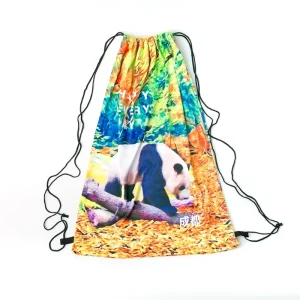 Customer’s Logo Print Microfiber Backpack Drawstring Bags