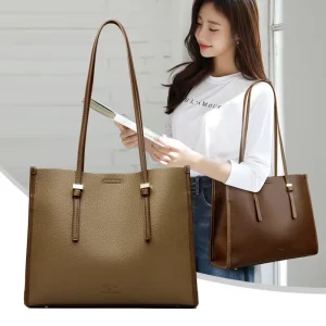 Customizable Capacity Big Square Tote Shoulder Bag for Women’s Handbag Bag Ladies