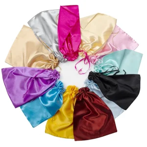 Customizable Jewelry Packaging Bags in 15 Colors with Satin Drawstring Pouch
