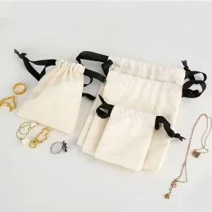 Customizable Jewelry Pouch with Dust Bag and Gift Packaging