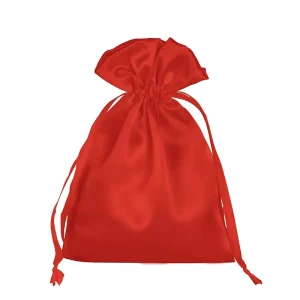 Customizable Satin Drawstring Bag for Women Silk Stain with Ribbon Bundle Pocket for Jewelry and Hair Storage