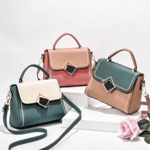 Customizable Women’s PU Leather Messenger Bag Summer Crossbody Mobile Phone Shoulder Bags Single Zipper Closure Nylon Lining