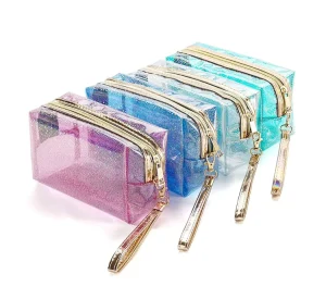 Customization Fashion Travel Train Rolling Candy Professional Multifunctional Transparent Durable Waterproof Zipper PVC Small