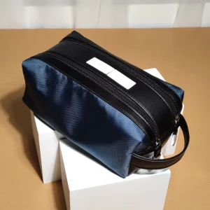 Customize Portable Travel Cosmetic Storage Bag Private Label Customizable Size Double Zipper Large Capacity Makeup Bag
