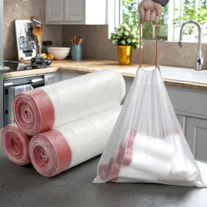 Customized 15L 20L 30L 50L 80L 120L 200L Large Plastic Biodegradable Trash Can Garbage Bin Scented Drawstring Garbage Bag