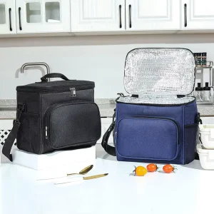 Customized Aluminum Foil Insulated Reusable Lunch Tote Bag for Family Camping Office Travel and Picnic Use All Seasons