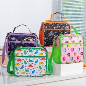 Customized Cartoon Portable PEVA Insulation Lunch Bag Oxford Fabric for Boys Girls Thermal Cooler Lunch Bag