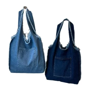 Customized Denim Bags Women Large Capacity Shoulder Crossbody Bags Casual Tote Bag