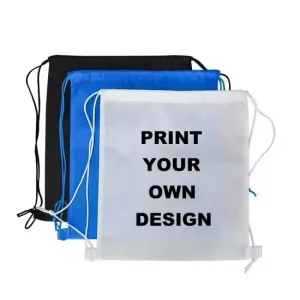 Customized Digital Printing Fashion Trendy Eco Friendly Advertising Bag Drawstring Backpack