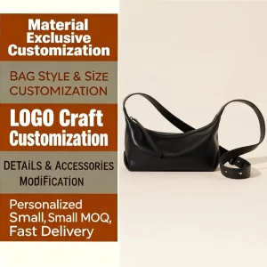 Customized Genuine Leather Dumpling Bag Underarm Bag Retro Single Shoulder Crossbody Bag