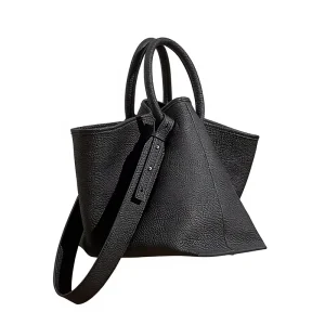 Customized Genuine Leather Lady Fashion Single Strap Portable Shoulder Bag with Hasps Closure All Seasons Use