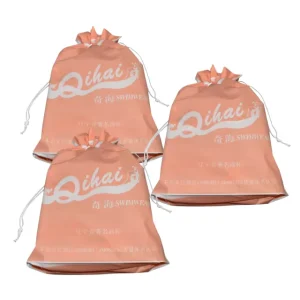 Customized Gravure Printed Moisture Proof Stand Up Double-Layer PEVA EVA Drawstring Bag for Shoe Socks Swimming Suit Packaging