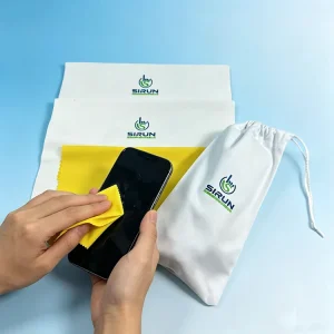 Customized Logo Eyeglasses Sunglasses Microfiber Glasses Case Bag Mobile Phone Jewelry Cloth Drawstring Pouch