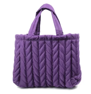 Customized Logo Women’s Lightweight Shoulder Bag Large Capacity Quilted Nylon Waterproof Functional Storage Handbag