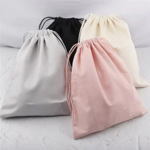 Customized Multiple Colors Available Canvas Cotton Pouch Brand Logo for Dust Storage Gift Bag String Eco Friendly Drawstring Bag