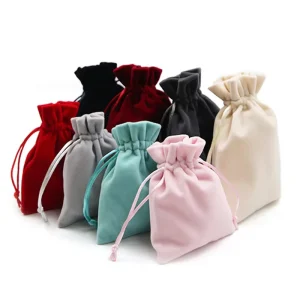 Customized Velvet Jewelry Pouches with Drawstring Closure Personalized Gift Packaging