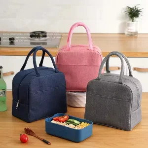 Customized Waterproof Aluminum+PolyesterFoil Insulated Lunch Box Bag Portable Picnic Cooler Lunch Bag