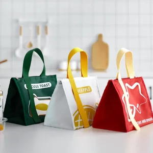 Cute Cartoon Large Capacity Portable Insulated Lunch Bag Thickened Oxford Cloth Lunch Box Bag with Fashion Style