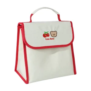 Cute Eco Friendly Durable Cooler Bag with Zipper and Peva Lining Thermal Lunch Handbag for Students and Workers