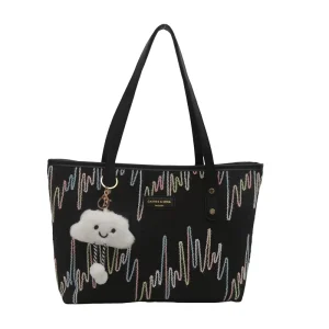 Cute Luxury Tote Bags for Women Casual Knitted Woven Shoulder Beach Tote Bag Women