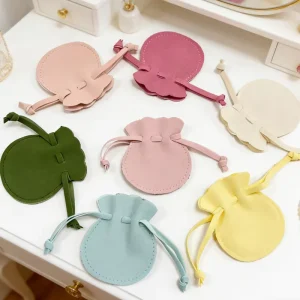 Cute Velvet Small Storage Drawstring Pouch Custom Logo Microfiber Customizable Jewelry Necklaces Jewelry Packaging Bag