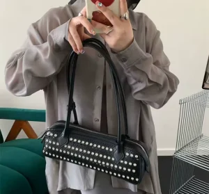 Cutout Rhinestone Shoulder Bag Customizable Women’s Minimalist Underarm Handbag Perfect Mother’s Day Gift