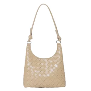 Designer Luxury Vintage Woven Genuine Leather Bucket Bag High Quality Zipper Portable Women Handbag with Gift Box in Stock