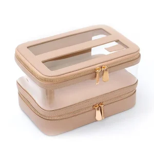 Double Layer Makeup Bag Brush Holder Travel Size