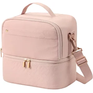 Double-Layered Insulated Lunch Bag Spacious Portable with Adjustable Strap Ideal for Daily Meal Carrying