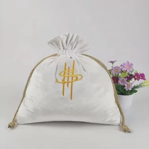 Drawstring Bag for Shoes for Travel Large Fabric Custom Small Drawstring Packaging Bags White Velvet Drawstring Bag