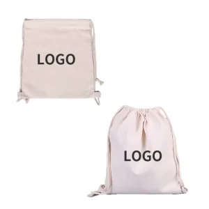 Drawstring Bags Bag Cotton Canvas Custom logo Size for Cultural and Creative Training Courses Advertisement
