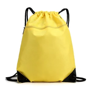 Drawstring Bags Sack Pack Black Draw String Cinch Sports Gym Travel Swimming Beach Camping