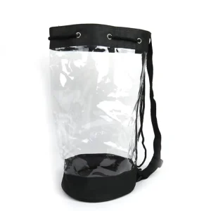 Drawstring Cosmetic Bag Waterproof Fashion Drawstring Bucket Bag PVC Clear Stand up Transparent Drawstring Bag