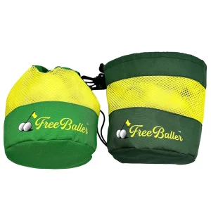 Drawstring Golf Ball Mesh Bag Outdoor Sports Golf Practice Ball Storage Pouch with Clip