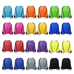 Drawstring Laundry Bag Waterproof Polyester Backpack Promotion Shopping Bags