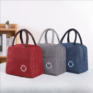 Durable Aluminum Foil Insulated Lunch Bag Zipper Waterproof Thickened for Students