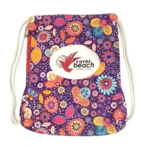 Durable Cotton Drawstring Backpack with Pull String Closure and Custom Logo