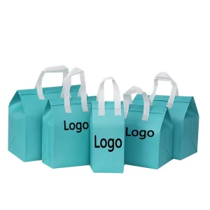 Durable Striped Portable Lunch Cooler Bag Insulated Polyester Aluminium Foil Cooler for Food