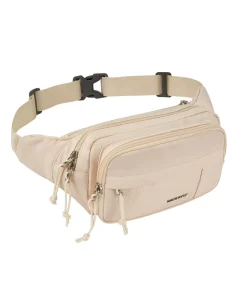 Eastshine 5 Zippered Pockets Waist Pack With Adjustable Shoulder Strap Large Crossbody Bag For Traveling And Biking