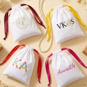 Eco Friendly Cotton Gauze Fabric Drawstring Bag Round Bottom Reusable Produce Bags For Fridge Grocery Bulk