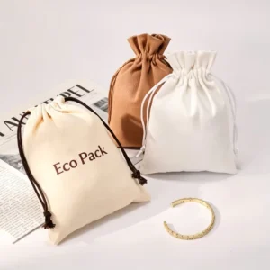 Eco Friendly Custom Velvet Recyclable Square Pattern Drawstring Closure Jewelry Pouch
