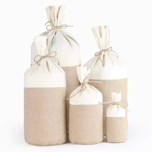 Eco-Friendly Drawstring Jute Shoe Dust Bags Customized Size Cotton Soft Foldable Pouch Gift 12oz All Seasons