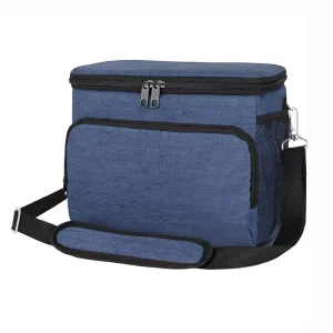 Eco Friendly Insulated Polyester Lunch Bag Leak Resistant Thermal Insulated Shoulder Strap Bag Men Women