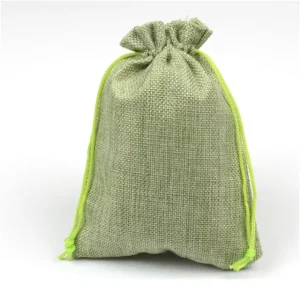 Eco Friendly Jute Wedding Christmas Gift Packaging Pouch Reusable Burlap Jute Gift Sack Drawstring Candy Coffee Bag
